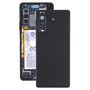 Couverture arrière de la batterie avec couvercle de la lentille de caméra pour Sony Xperia 5 II (noir) SH00BL1451-20