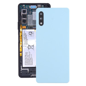 Couverture arrière de la batterie avec couvercle de la lentille de caméra pour Sony Xperia Ace II SO-41B (bleu) SH02LL1432-20