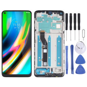 Écran LCD et numériseur ensemble complet avec cadre pour Motorola Moto G9 Plus XT2087-1 (Noir) SH908B1788-20