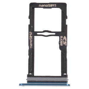Nano SIM Plateau de la carte SIM + Bac de carte SIM Nano / Micro SD PLATEAU DE CARTE POUR LG G8S MINIMQ LMG810, LM-G810, LMG810EAW (Bleu) SH050L118-20