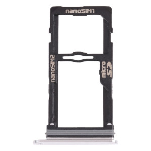 Nano SIM Plateau de la carte SIM + Nano SIM Plateau de carte / Micro SD Plateau de carte pour LG G8S Minoreq LMG810, LM-G810, LMG810EAW (Argent) SH050S1316-20