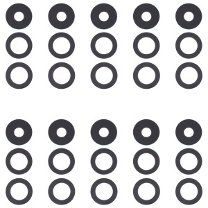 Pour OPPO Reno6 4G / Reno6 5G / Reno6 Z 10pcs objectif de caméra arrière SH43671322-20