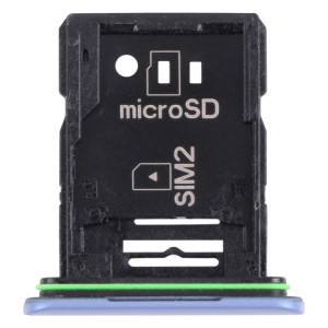 Plateau de carte SIM d'origine + plateau de carte SIM / plateau de carte micro SD pour Sony Xperia 10 III (bleu) SH212L318-20
