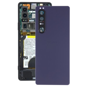 Coque arrière de batterie d'origine avec objectif d'appareil photo pour Sony Xperia 1 III (Violet) SH13PL394-20