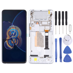 Écran LCD et numériseur Assemblage complet avec cadre pour ASUS ZENFONE 8 FLIP ZS672KS (Silver) SH776S143-20