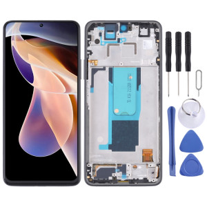 Écran LCD d'origine et numériseur Assemblage complet avec cadre pour Xiaomi Redmi Note 11 Pro Chine / Redmi Note 11 Pro + 5G India / Redmi Note 11 Pro + 5G / 11i / 11i Hypercharge (noir) SH950B1935-20