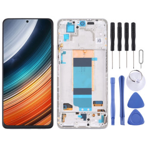 Écran LCD d'origine et numériseur Assemblage complet avec cadre pour Xiaomi Redmi K40S (argent) SH952S1049-20