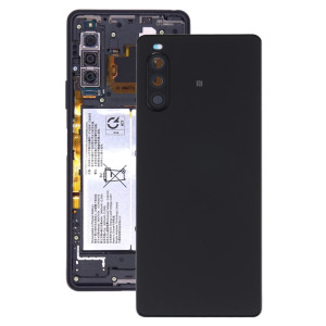 Couvercle arrière de la batterie d'origine avec empreinte digitale pour Sony Xperia 10 II (noir) SH99BL264-20