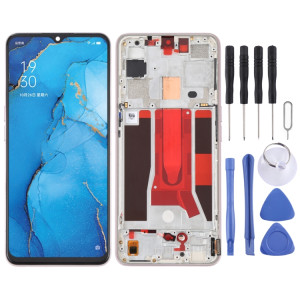 Écran LCD d'origine pour OPPO Reno3 5G/Reno3 Youth/F15/Find X2 Lite/K7 5G Digitizer Assemblage complet avec cadre (Rose) SH011F298-20