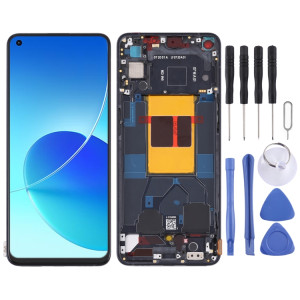 Écran LCD d'origine pour OPPO Reno6 5G PEQM00 CPH2251 Assemblage complet du numériseur avec cadre (noir) SH012B1052-20