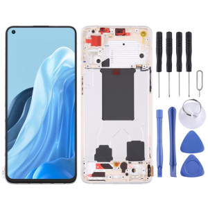 Écran LCD d'origine pour OPPO Reno7 5G Chine PFJM10 Assemblage complet du numériseur avec cadre (Or) SH013J1569-20