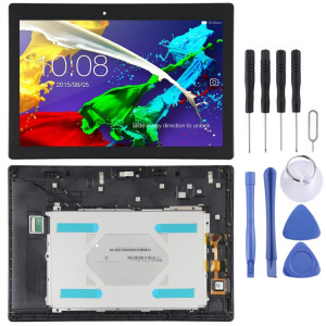 Écran LCD OEM pour Lenovo Tab 2 A10-70 A10-70F A10-70L Assemblage complet du numériseur avec cadre (Noir) SH61BL479-20