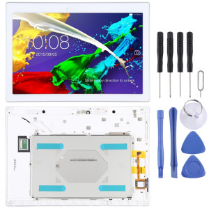 Écran LCD OEM pour Lenovo Tab 2 A10-70 A10-70F A10-70L Assemblage complet du numériseur avec cadre (Blanc) SH61WL1204-20