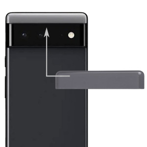 Couverture arrière supérieure avant pour Google Pixel 6 Pro (noir) SH598B1193-20