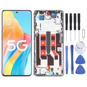 Écran LCD d'origine pour assemblage complet de numériseur OPPO A1 Pro avec cadre (bleu) SH675L236-20