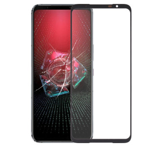Pour Asus ROG Phone 5 Pro ZS673KS Lentille extérieure en verre avec adhésif OCA optiquement transparent (noir) SH722B273-20