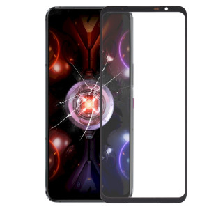 Pour Asus ROG Phone 5S / 5S Pro ZS676KS Lentille extérieure en verre avec adhésif OCA optiquement transparent (noir) SH723B1983-20