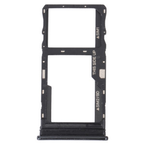 Pour TCL 20 5G Plateau de carte SIM d'origine + Plateau de carte SIM / Micro SD (Noir) SH760B1909-20
