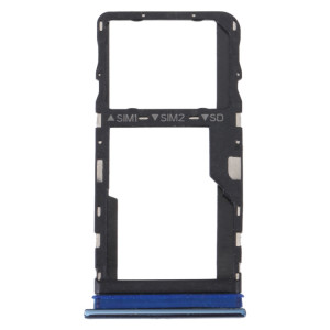 Pour TCL 30 / 30+ / 30 5G Plateau de carte SIM d'origine + Plateau de carte Micro SD (Bleu) SH765L1755-20