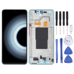 Écran LCD AMOLED d'origine pour Xiaomi Redmi K50 Ultra / 12T / 12T Pro Digitizer Assemblage complet avec cadre (Bleu) SH782L975-20