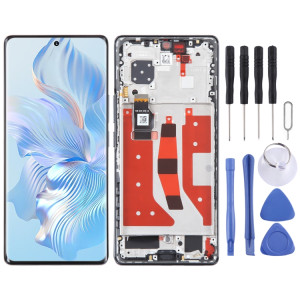Écran LCD d'origine pour Honor 80 Digitizer Full Assembly avec cadre (noir) SH187B380-20