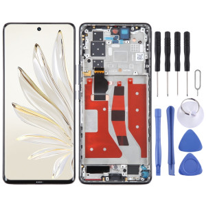 Écran LCD d'origine pour Honor 70 Pro Digitizer Full Assembly avec cadre (noir) SH194B25-20