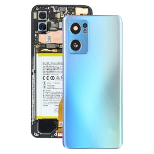 Pour OPPO Reno7 5G Couvercle arrière de batterie d'origine avec couvercle d'objectif d'appareil photo (bleu) SH59LL692-20