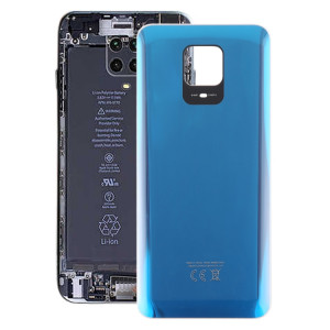 Pour Xiaomi Redmi Note 9 Pro Inde Couvercle arrière de la batterie en verre OEM (Bleu) SH79LL224-20