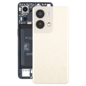 Pour OPPO Reno9 Couvercle arrière de batterie d'origine avec couvercle d'objectif d'appareil photo (or) SH75JL641-20