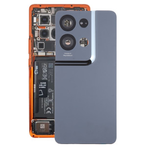 Pour OPPO Reno8 Pro + couvercle arrière de batterie d'origine avec couvercle d'objectif d'appareil photo (noir) SH79BL174-20