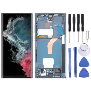Pour Samsung Galaxy S22 Ultra 5G SM-S908B EU Edition 6,78 pouces OLED LCD Écran Numériseur Assemblage Complet avec Cadre (Vert) SH698G1945-20