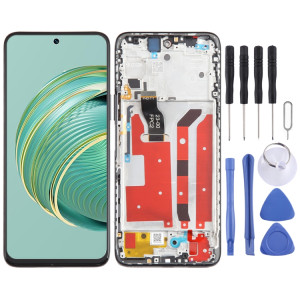 Pour Huawei Nova 10z Ensemble complet de numériseur d'écran LCD d'origine avec cadre (noir) SH771B1744-20