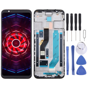 Pour ZTE Nubia Red Magic 3 NX627J Écran LCD Numériseur Assemblage complet avec cadre (Noir) SH923B1667-20