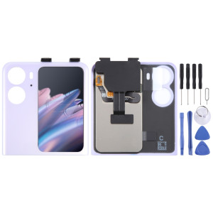 Écran secondaire LCD d'origine pour OPPO Find N2 Flip avec assemblage complet de numériseur (violet) SH934P921-20