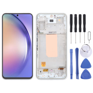 Pour Samsung Galaxy A54 5G SM-A546 6,43 pouces OLED LCD écran numériseur assemblage complet avec cadre (blanc) SH138W1222-20
