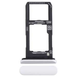 Pour Sony Xperia 10 II Plateau pour carte SIM + Micro SD (Blanc) SH317W846-20