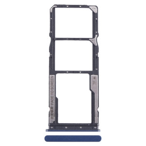 Pour Xiaomi Poco C55 Plateau de carte SIM + Plateau de carte SIM + Plateau de carte Micro SD (Bleu) SH368L296-20