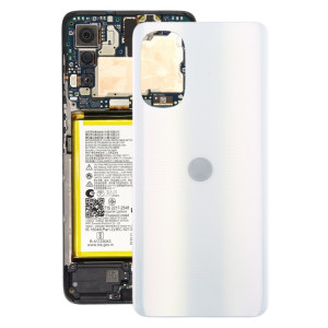 Pour Motorola Moto G82 Couvercle arrière de la batterie d'origine (Blanc) SH07WL528-20
