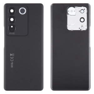 Pour Vivo V27 Couvercle arrière de la batterie d'origine avec couvercle d'objectif d'appareil photo (noir) SH80BL194-20
