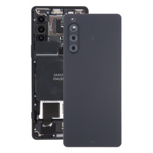 Pour Sony Xperia 10 V Couvercle arrière de la batterie d'origine avec couvercle d'objectif d'appareil photo (noir) SH10BL101-20