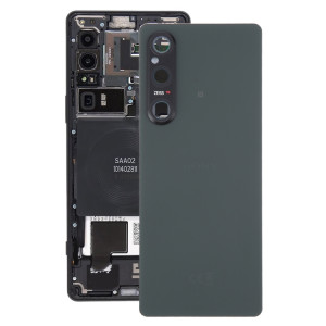 Pour Sony Xperia 1 V Couvercle arrière de la batterie d'origine avec couvercle d'objectif d'appareil photo (vert) SH11GL1401-20