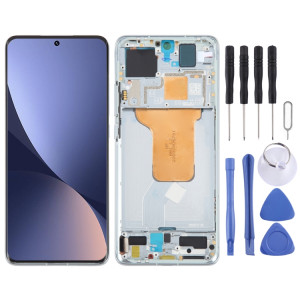 Pour Xiaomi 12 Original AMOLED Matériel Écran LCD Numériseur Assemblage complet avec cadre (Vert) SH829G357-20