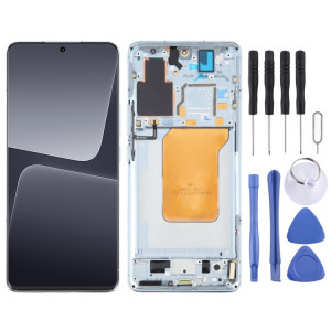 Pour Xiaomi 13 Pro Original AMOLED Matériel Écran LCD Numériseur Assemblage complet avec cadre (Bleu) SH838L754-20