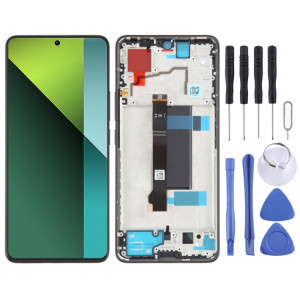 Pour Xiaomi Poco X6 Matériau AMOLED d'origine Écran LCD Numériseur Assemblage complet avec cadre (Noir) SH846B1650-20