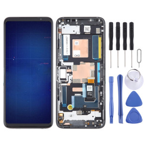 Pour Asus ROG Phone 6 Ensemble complet de numériseur d'écran LCD d'origine avec cadre (noir) SH923B677-20