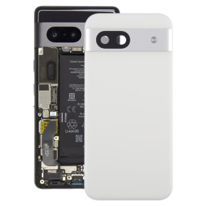 Pour Google Pixel 8a Cache arrière de batterie d'origine avec cache d'objectif d'appareil photo (argent) SH84SL1340-20