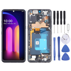 Pour LG V60 ThinQ version américaine écran LCD d'origine numériseur assemblage complet avec cadre (noir) SH081B361-20