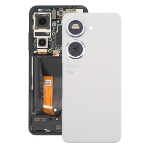 Pour Asus Zenfone 9 AI2202 Couvercle arrière de la batterie d'origine avec couvercle d'objectif de caméra (blanc) SH62WL537-20