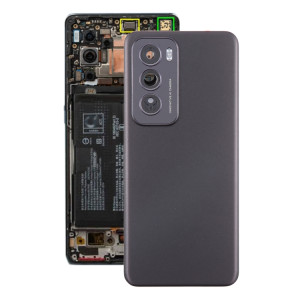 Pour OPPO Reno12 Global Original Cache arrière de batterie avec cache d'objectif d'appareil photo (noir) SH62BL1813-20
