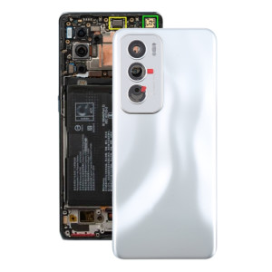 Pour OPPO Reno12 Global Original Cache arrière de batterie avec cache d'objectif d'appareil photo (argent) SH62SL1004-20